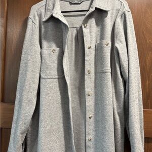 Women’s Heather Grey Soft Shirt Jac / Button-Up